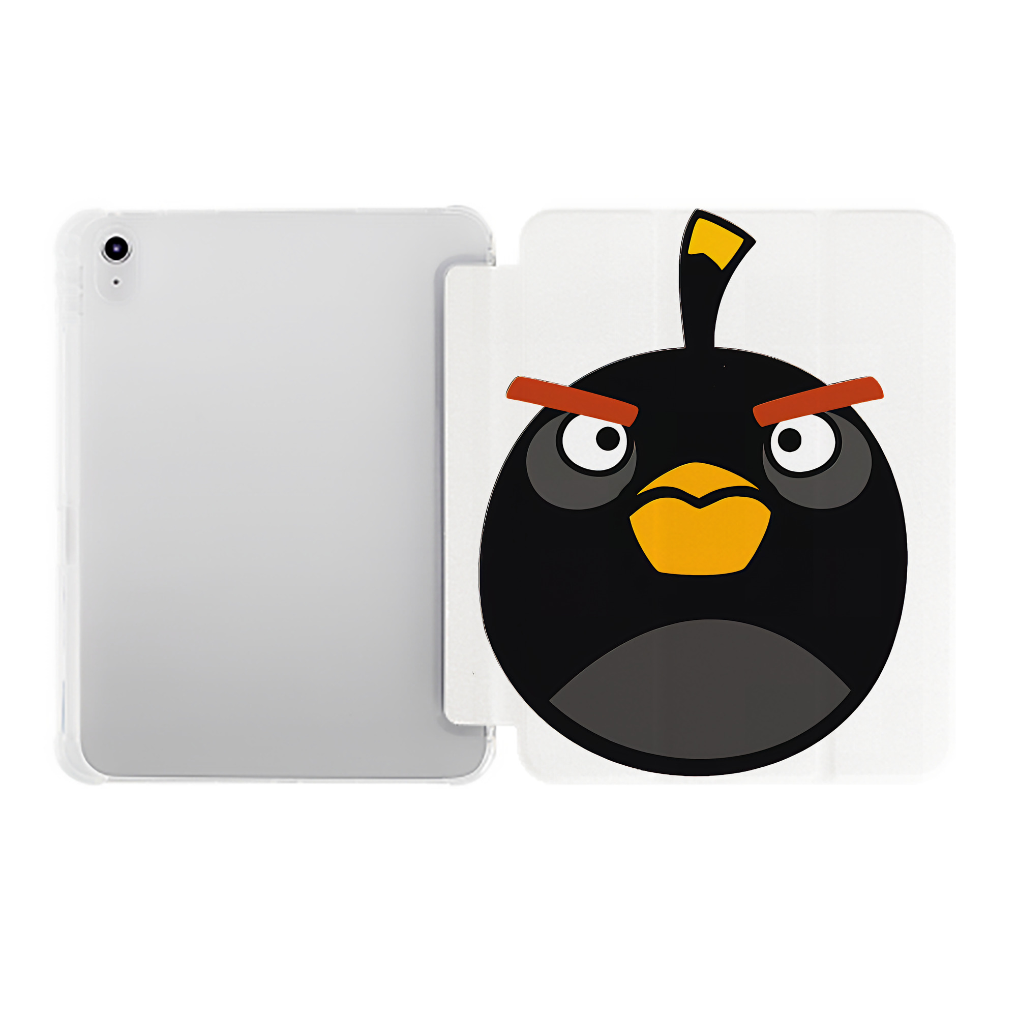 （画像用） Angry Birds アングリーバード IPad ケース ペン収納付き 三つ折りスタンド PUレザー×シリコン 対応機種9.5/10.5/10.9インチ
